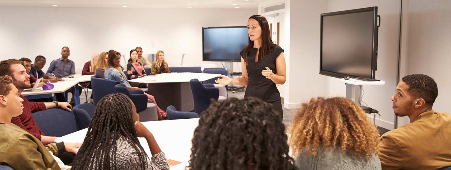 a group people having a meeting